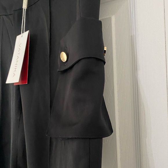 NWT VATANIKA Crepe Blend Cropped Skinny Cargo Pants 4 - Picture 5 of 13